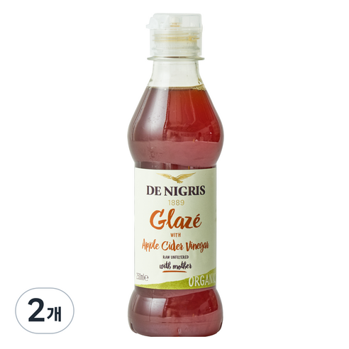 데니그리스 유기농 애플 사이다 비니거 글레이즈, 250ml, 2개