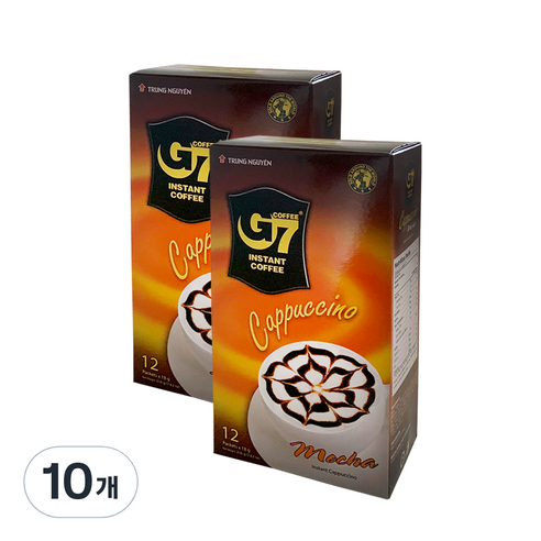 G7 카푸치노 모카 커피믹스, 12개입, 10개
