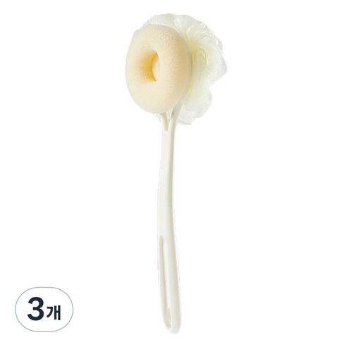 리버그린 뉴 스크럽 양면 바디브러쉬, 크림, 1개입, 3개