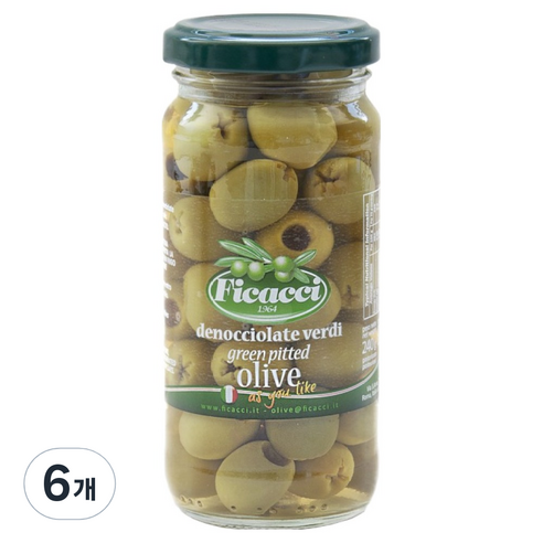 피카치 그린올리브 절임 씨제거, 6개, 240g