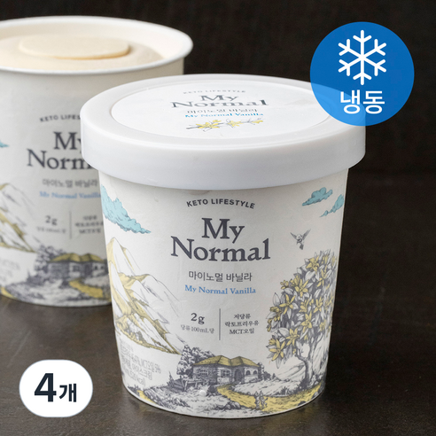 마이노멀 바닐라 아이스크림 (냉동), 474ml, 1개입, 4개