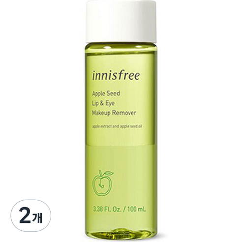 이니스프리 애플씨드 립앤아이 리무버, 100ml, 2개