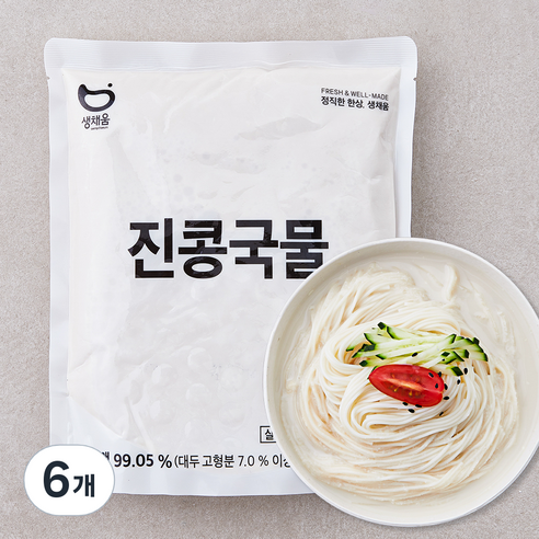 생채움 진콩국물, 1kg, 6개