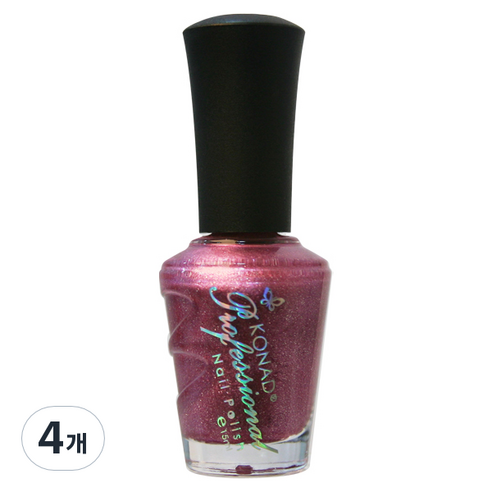 코나드 프로페셔널 레귤러 네일 폴리쉬 15ml, 샤이닝퍼플, 4개