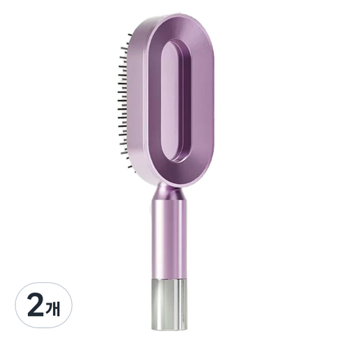 제이케이 건강 두피 마사지용 에어쿠션 브러쉬, 2개, 핑크골드