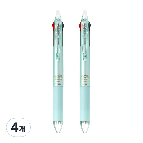 파이롯트 프릭션 볼 슬림 3색 볼펜 0.38mm, 펄그린, 4개
