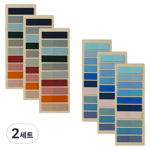마다꾸미 인덱스 라벨 포스트잇 투명 마크 대용량 메모지 2종 x 3p 세트, 03 C타입, 2세트