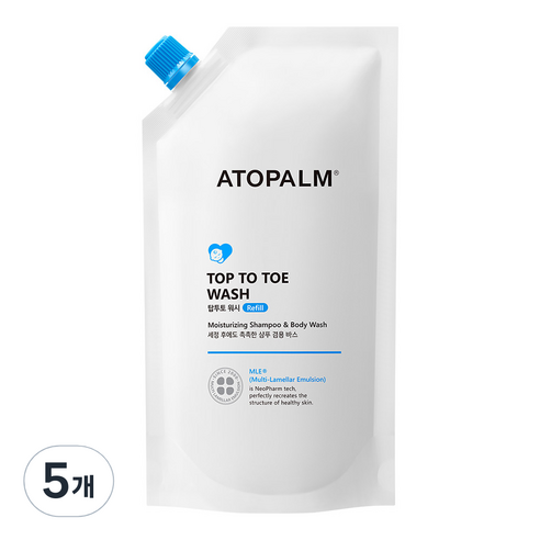 아토팜 탑투토 워시 리필형, 400ml, 5개