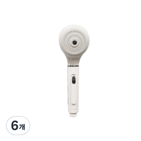 앞터치 절수 샤워기헤드, 6개, 화이트