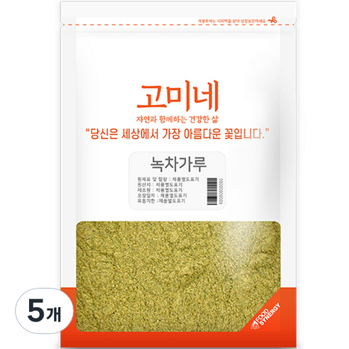 고미네 녹차가루, 300g, 5개