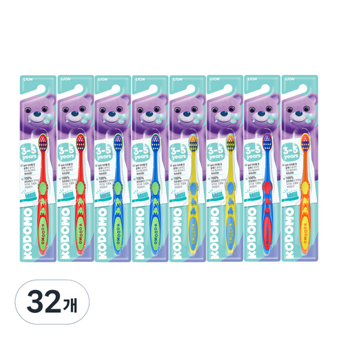 코도모 로켓 3~5세 유아 칫솔, 랜덤 발송, 1개입, 32개