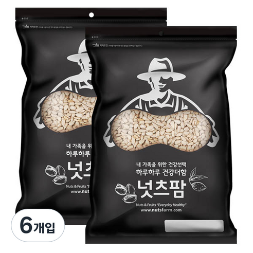 넛츠팜 해바라기씨 미국산, 800g, 6개