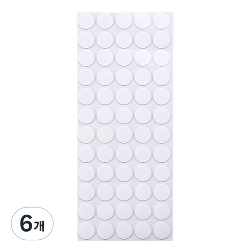 코히모 고강력 원형 양면 테이프 25mm 4W138 60p, 투명, 6개