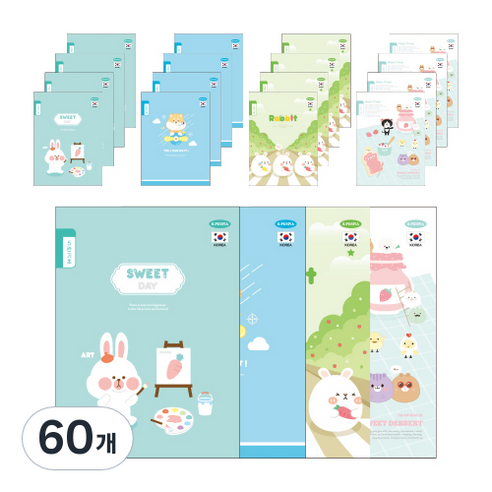 펜피아 1000 초등제본 5칸기초 노트, 랜덤 발송, 60개