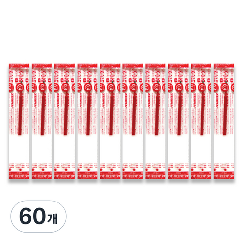 제브라 젤잉크 JK 리필심 0.4mm, 적색, 60개