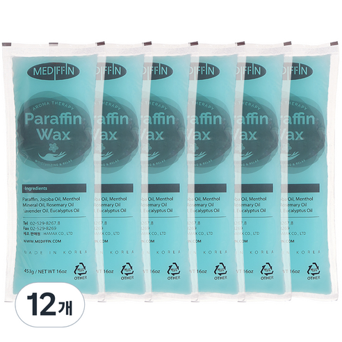 메디핀 파라핀 왁스 민트 453g, 12개