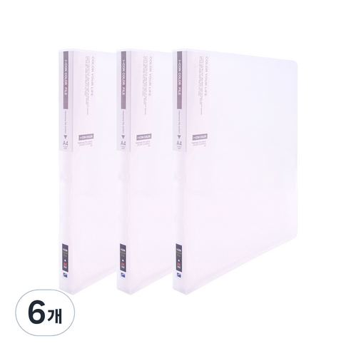 아이콘 컬렉션 클리어 파일 40p, 백색, 6개
