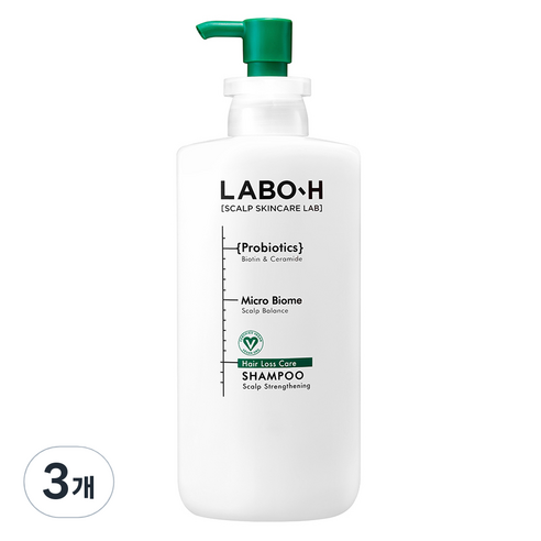 라보에이치 두피강화 클리닉 탈모증상완화 샴푸, 610ml, 3개