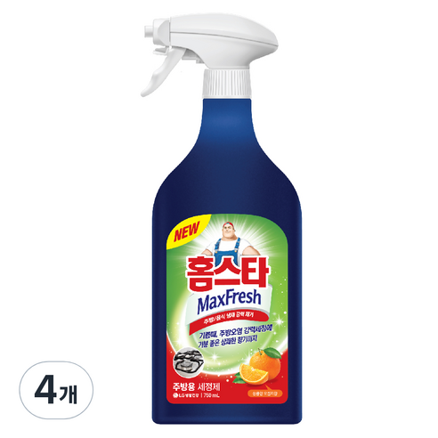 홈스타 맥스 프레쉬 주방용 세정제, 750ml, 4개