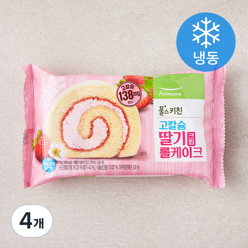 풀스키친 고칼슘 딸기크림 롤케이크 (냉동), 1개입, 4개