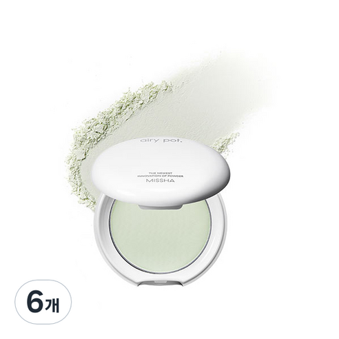 미샤 에어리 팟 팩트 5g, 민트, 6개