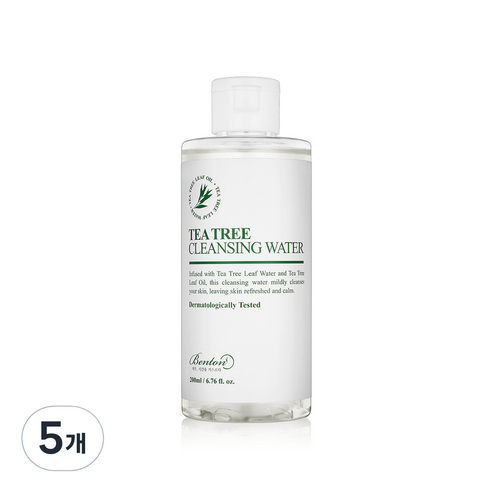벤튼 티트리 클렌징 워터, 200ml, 5개