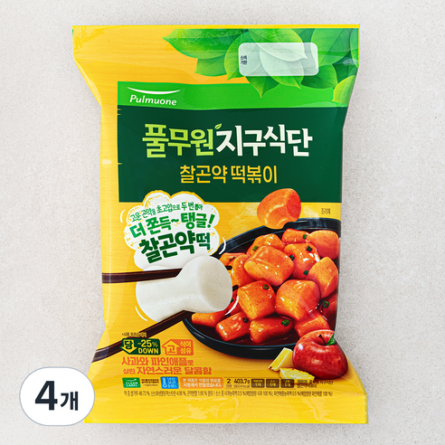 풀무원 지구식단 찰곤약 떡볶이 2인분, 403.7g, 4개