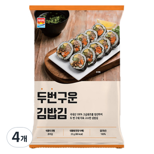 해의락 두번구운 김밥김, 4개, 23g