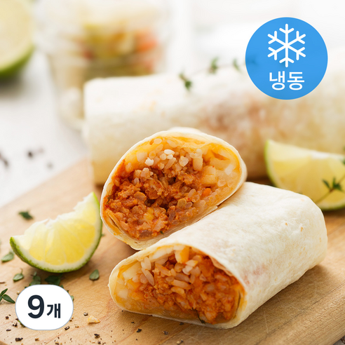 테이트 핫스파이시 치킨 브리또 (냉동), 180g, 1개입, 9개