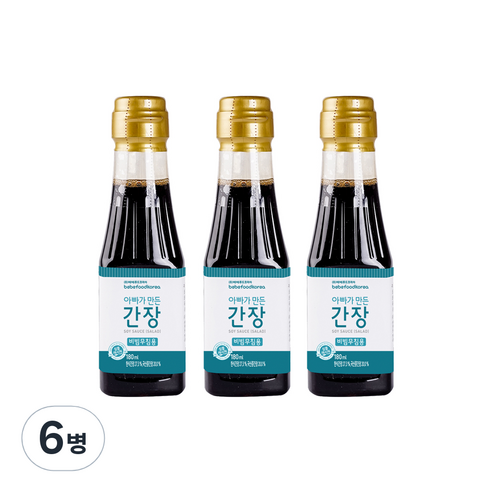 베베푸드 아빠가 만든 간장 비빔무침용, 180ml, 6병