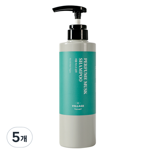 빌라쥬11팩토리 퍼퓸 머스크 샴푸 머스크향, 500g, 5개