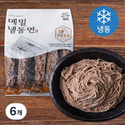 쿡탁 메밀면 5개입 (냉동), 1.25kg, 6개