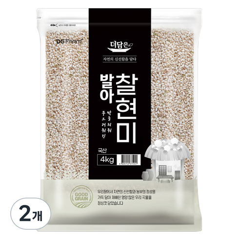 더담은 발아찰현미, 4kg, 2개