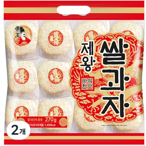 제왕 쌀과자 원형 바삭한맛, 1kg, 1개