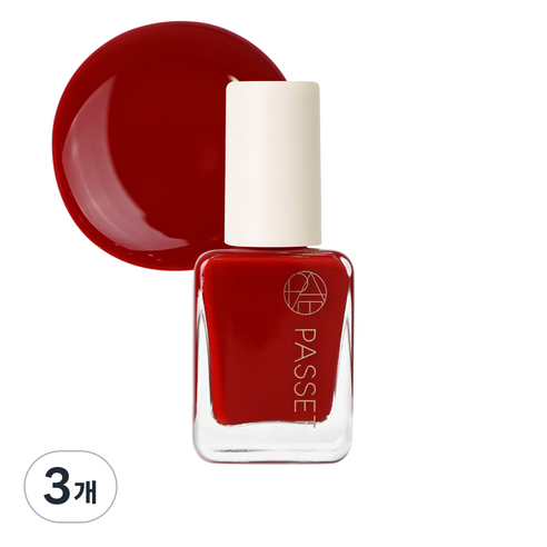 파셋 셀럽 네일컬러 폴리쉬 매니큐어, 15 체리레드, 7ml, 3개