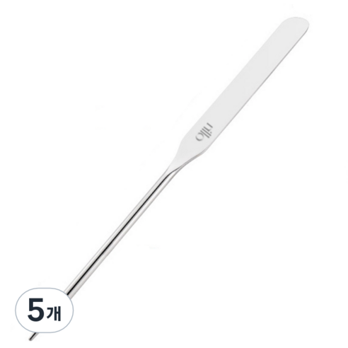 닐로 304 스테인리스 메이크업 파운데이션 믹싱 스파츌라, 실버, 5개