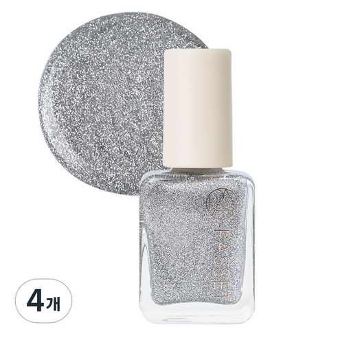 파셋 셀럽 네일컬러 폴리쉬 매니큐어, 69 실버딜라이트, 7ml, 4개