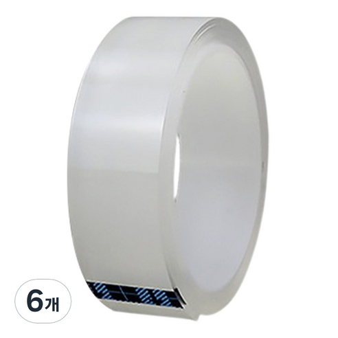 조조 무자국 초강력 실리콘 양면 테이프 2mm x 1m, 6개
