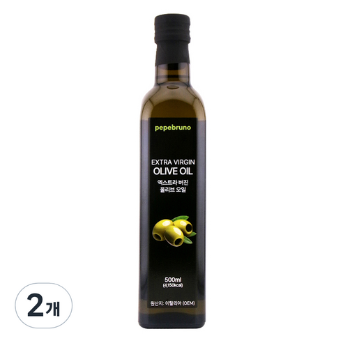 페페브루노 엑스트라버진 올리브유, 500ml, 2개