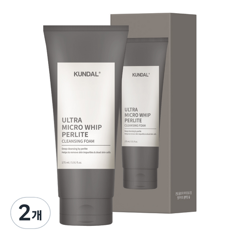 쿤달 울트라 마이크로 휩 펄라이트 폼클렌징, 175ml, 2개