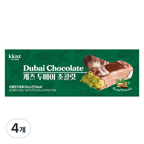 케즈 두바이 초콜릿, 85g, 4개