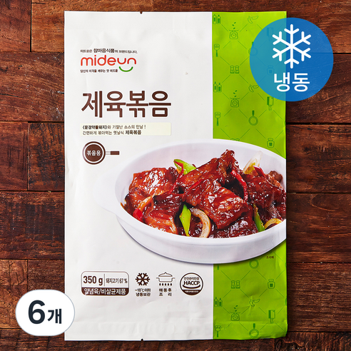 미드운 제육볶음 (냉동), 350g, 6개