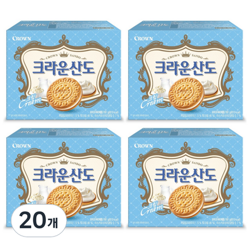 크라운 산도 크림, 161g, 20개