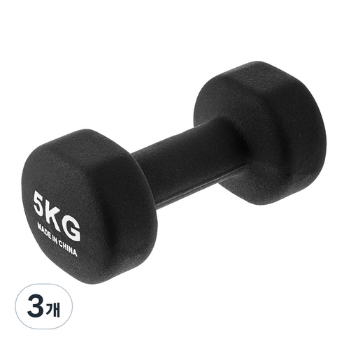 코멧 클래식 아령 5kg, 3개, 블랙