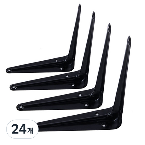 ZIO-BIZ 까치발 선반대 블랙 M 200 x 150 x 35 mm, 24개