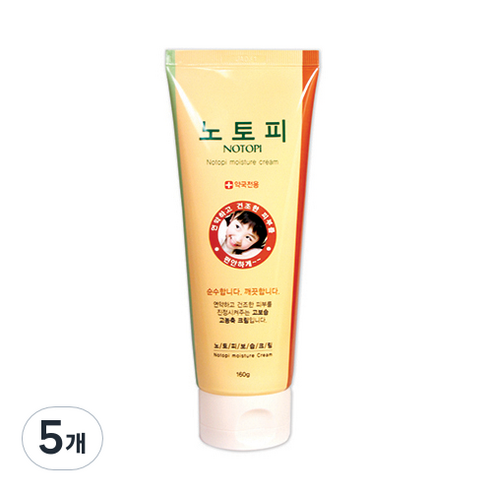 노토피 보습 크림, 160g, 5개