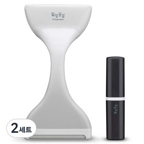 일상공감 떼어보게 먼지털이 대형 + 소형 세트, 그레이(대형 먼지털이), 블랙(소형 먼지털이), 2세트