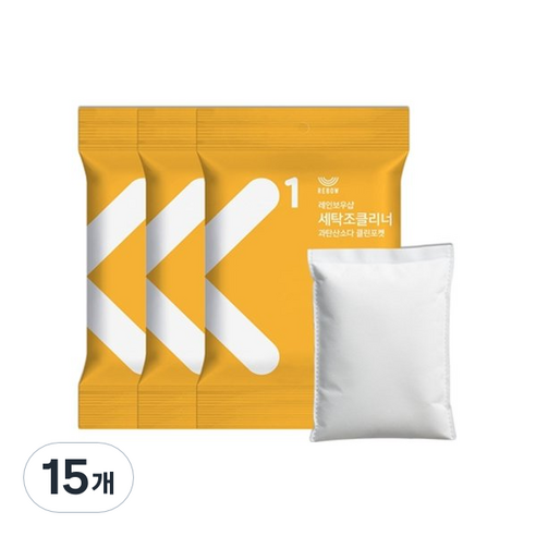 레인보우샵 세탁조클리너 클린포켓, 400g, 15개