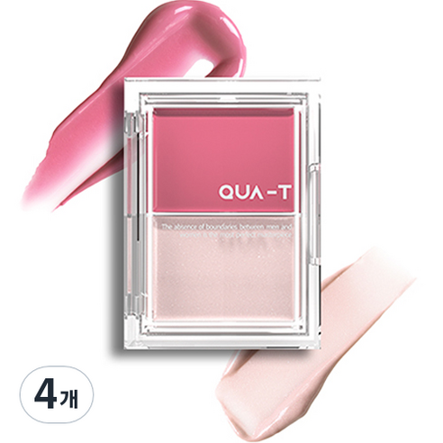 콰티 글로우 멜팅 팔레트 6.4g, 2호 래이 투 하트, 4개