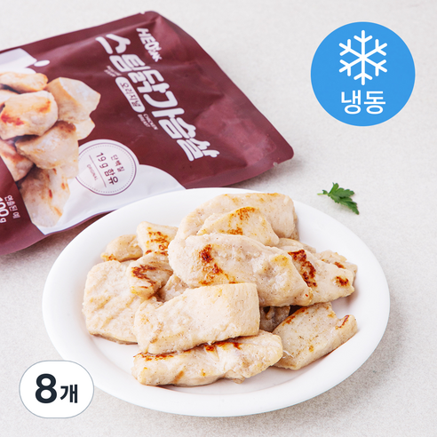 허닭 스팀 닭가슴살 오리지널 (냉동), 100g, 8개